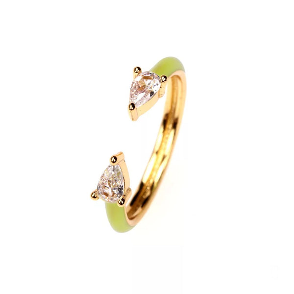 Sparkle Together Ring in Kiwi