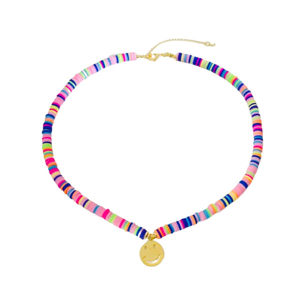 Candy Color Smiley Necklace in Carnival Colors