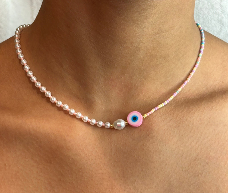 Eye See London Pearl and Bead Necklace