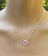 Carrie Sparkle Necklace in Pink Ice