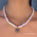 Candy Color Smiley Necklace in Pastels