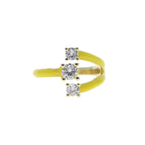 Triple Sparkle Ring in Sunrise Yellow