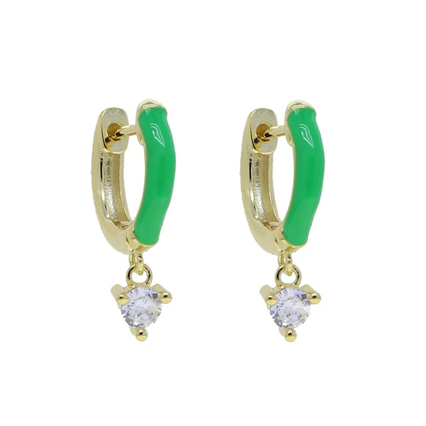 Thalia Earrings in Green Dream