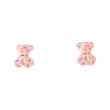 Glisten Gummy Bear Earrings in Light Pink Glaze