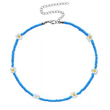 Flowers Go With Everything Necklace in Caribbean Blue