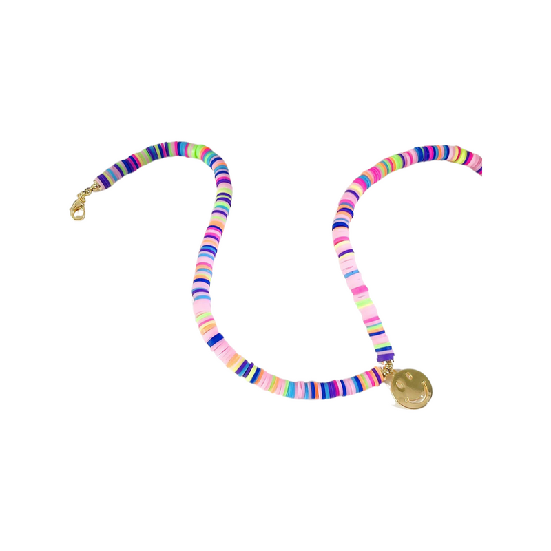 Candy Color Smiley Necklace in Carnival Colors