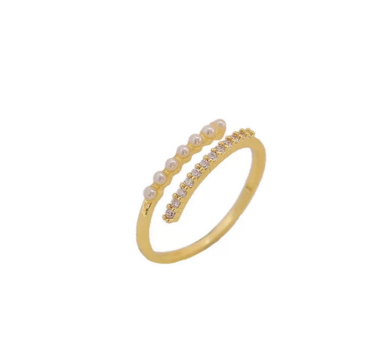Quinn Sparkle and Pearl Ring