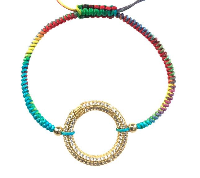 Wrapped In A Rainbow Circle Bracelet