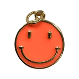 Smile All Day Long Enamel Charm in Intense Orange