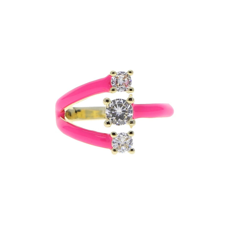 Triple Sparkle Ring in Pink Paradise